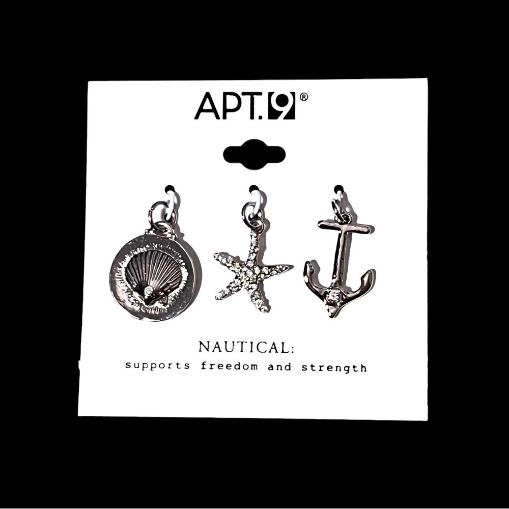 Apt.9 Nautical Themed Silver Tone Charm Set New